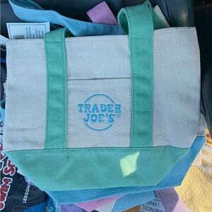 Green and Cream Tote Bag